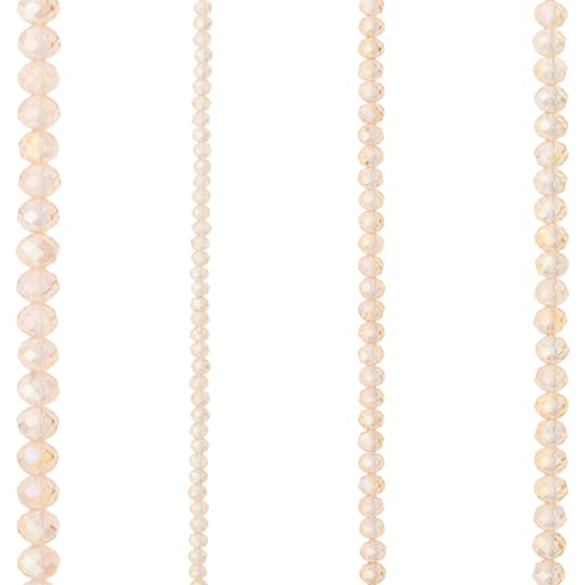 12 Pack: Pink &#x26; Gold Plated Faceted Glass Rondelle Beads by Bead Landing&#x2122;